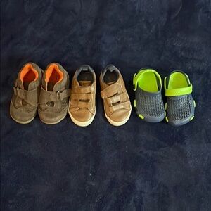 Toddler Shoe Trio - Brown and Green
